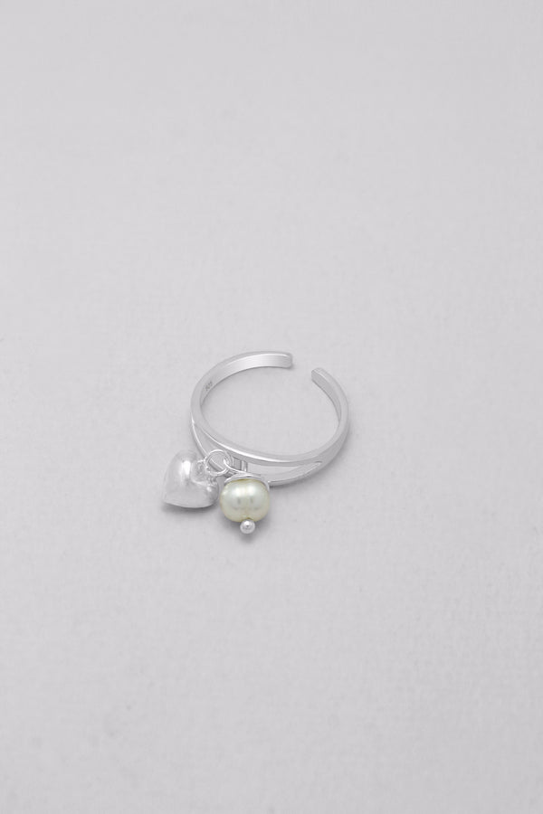 Toe Ring : T6002 Heart & Pearl